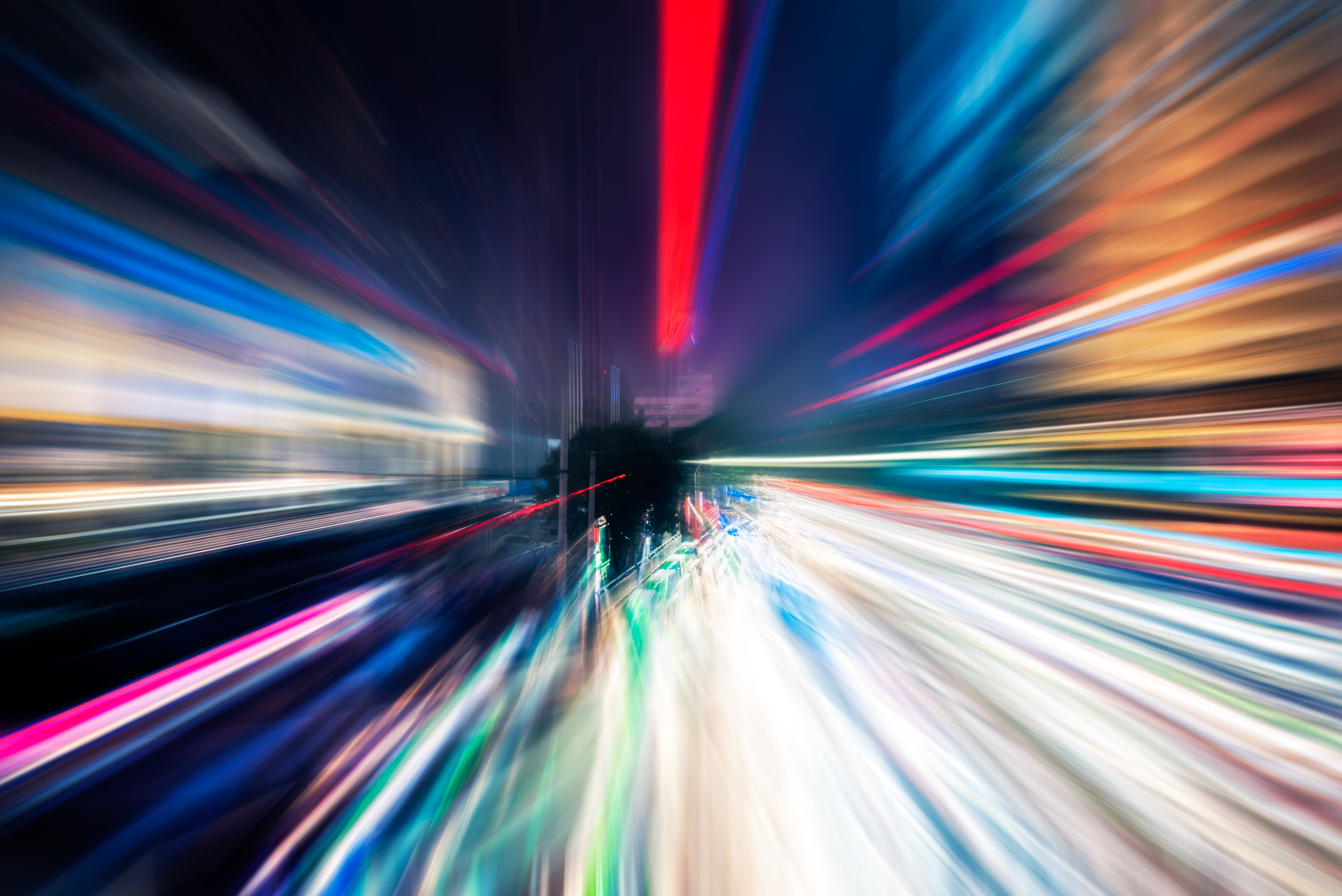 Traffic light trails in Shanghai